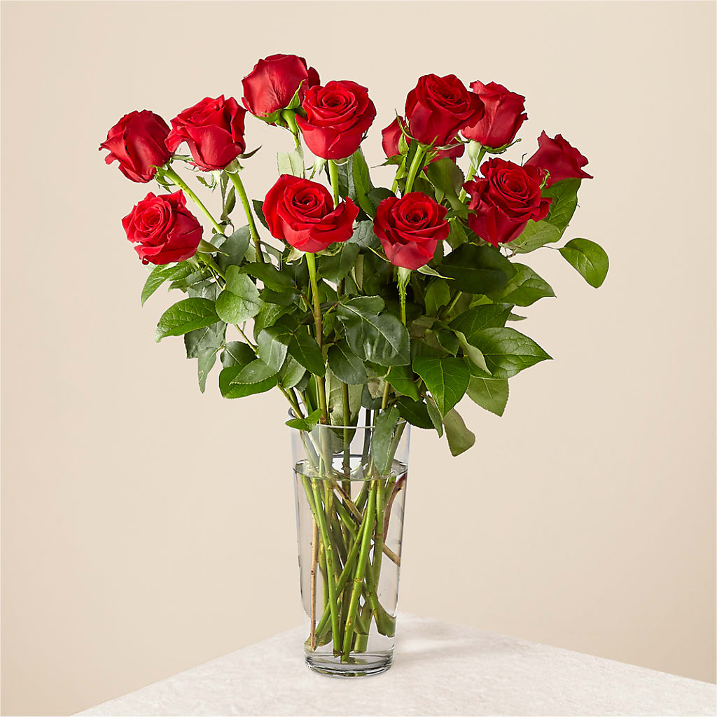 Long Stem Red Rose Bouquet – CHARLIE'S FLOWERS & GOURMET BASKETS, Rahway NJ