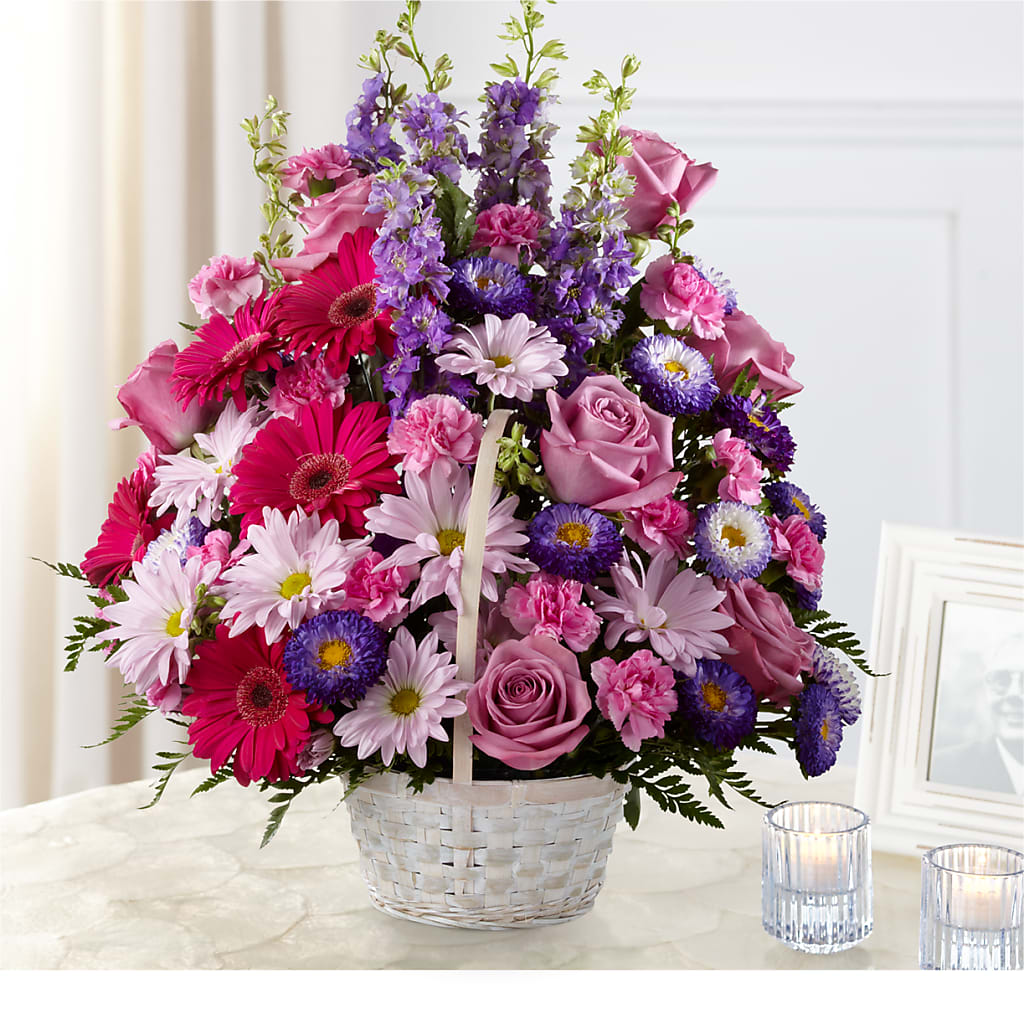 Pastel Peace Basket – CHARLIE'S FLOWERS & GOURMET BASKETS, Rahway NJ
