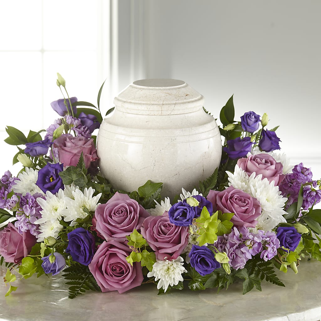 Blooming Sympathy Cremation Adornment – CHARLIE'S FLOWERS & GOURMET BASKETS, Rahway NJ