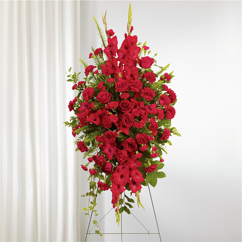 From the Heart Standing Spray – CHARLIE'S FLOWERS & GOURMET BASKETS, Rahway NJ