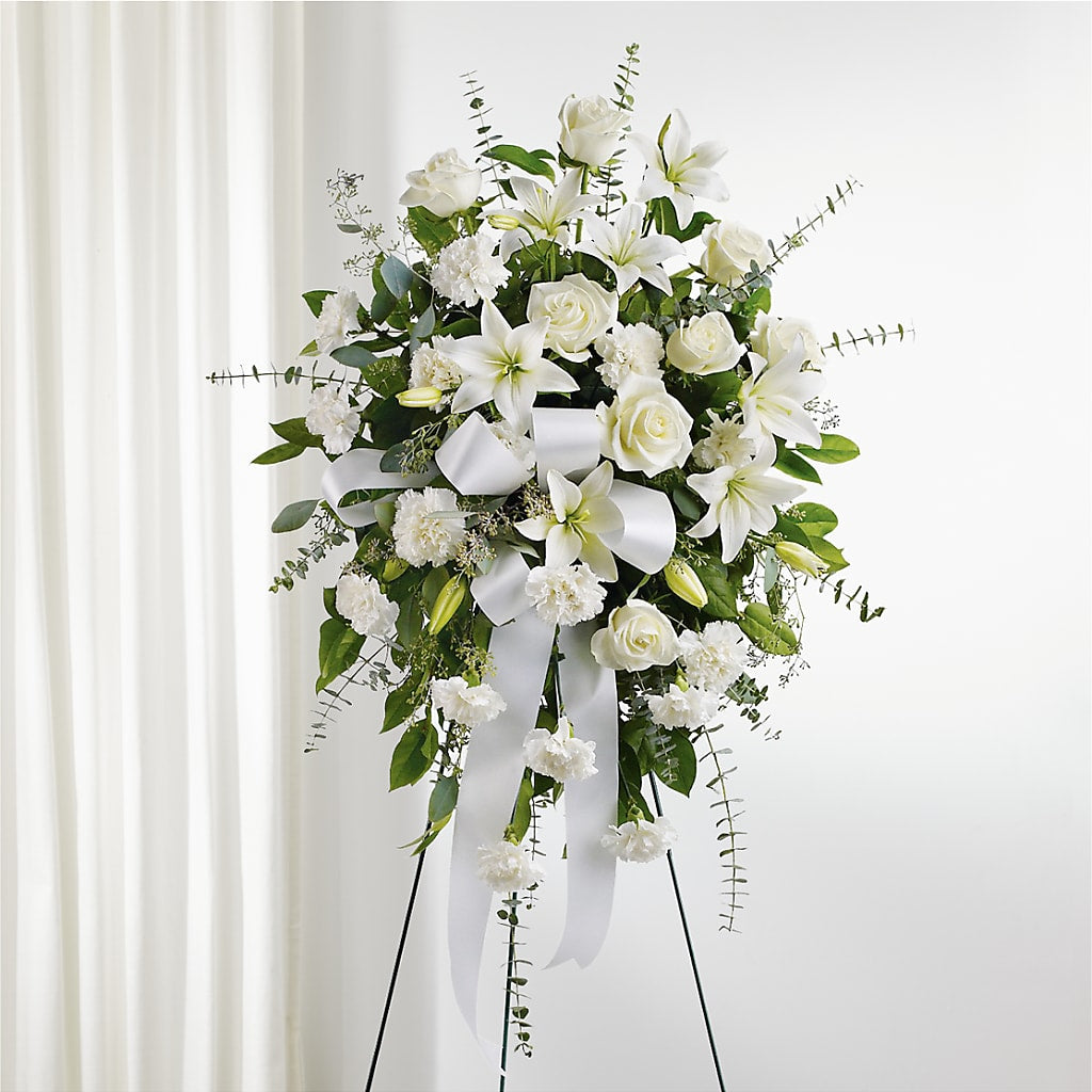 With Care Standing Spray – CHARLIE'S FLOWERS & GOURMET BASKETS, Rahway NJ