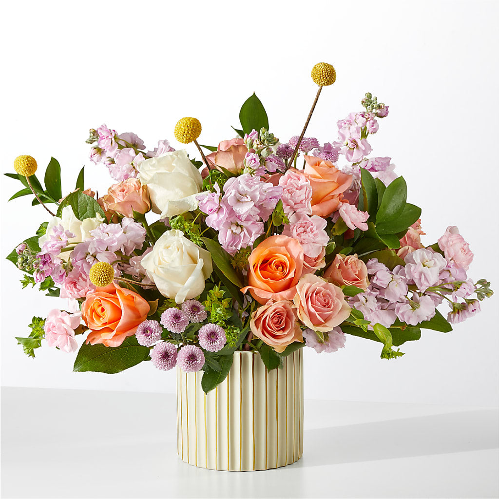 French Market Bouquet with Ivory Vase – CHARLIE'S FLOWERS & GOURMET BASKETS, Rahway NJ