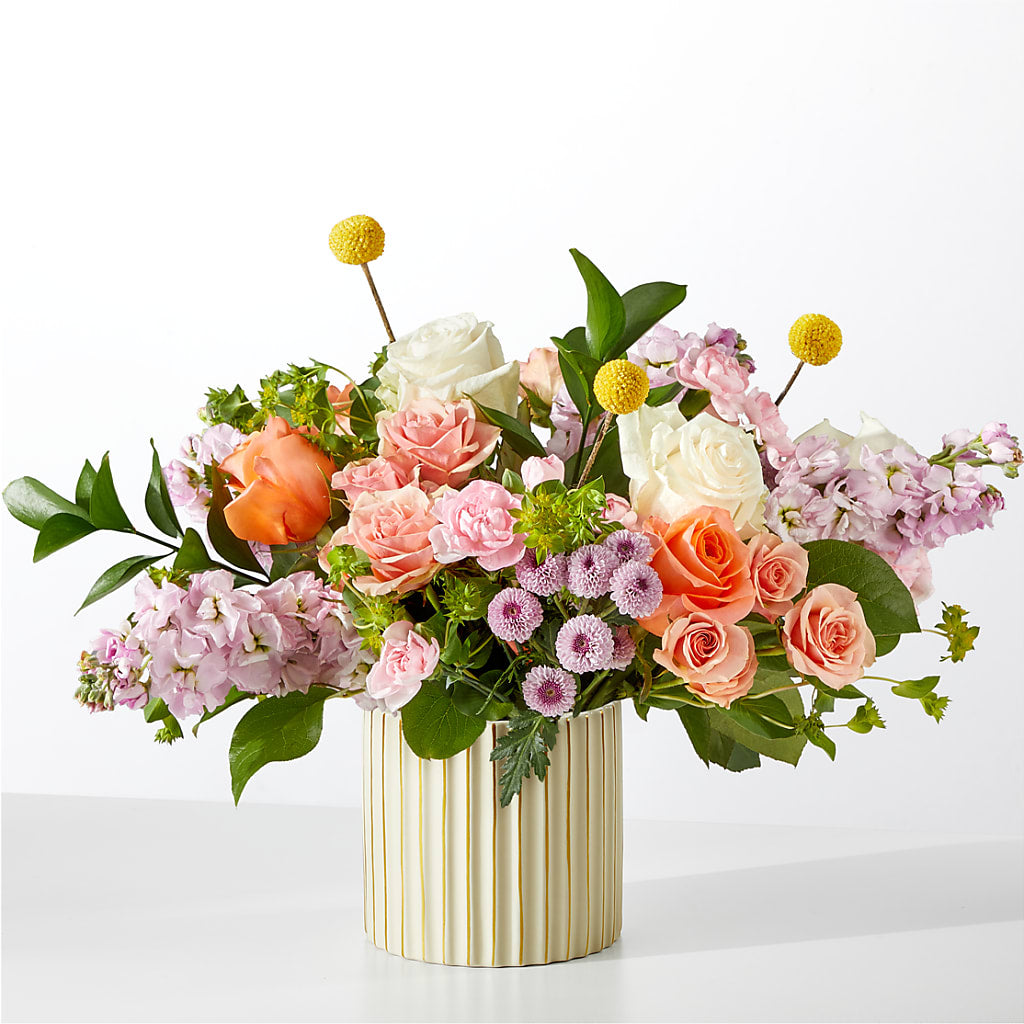 French Market Bouquet with Ivory Vase – CHARLIE'S FLOWERS & GOURMET BASKETS, Rahway NJ