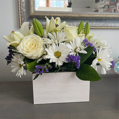 Beyond Blue Box Bouquet – CHARLIE'S FLOWERS & GOURMET BASKETS, Rahway NJ