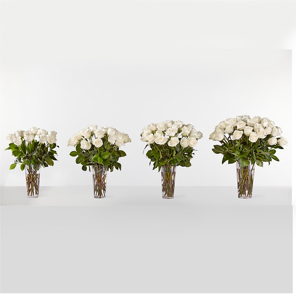Long Stem White Rose Bouquet – CHARLIE'S FLOWERS & GOURMET BASKETS, Rahway NJ