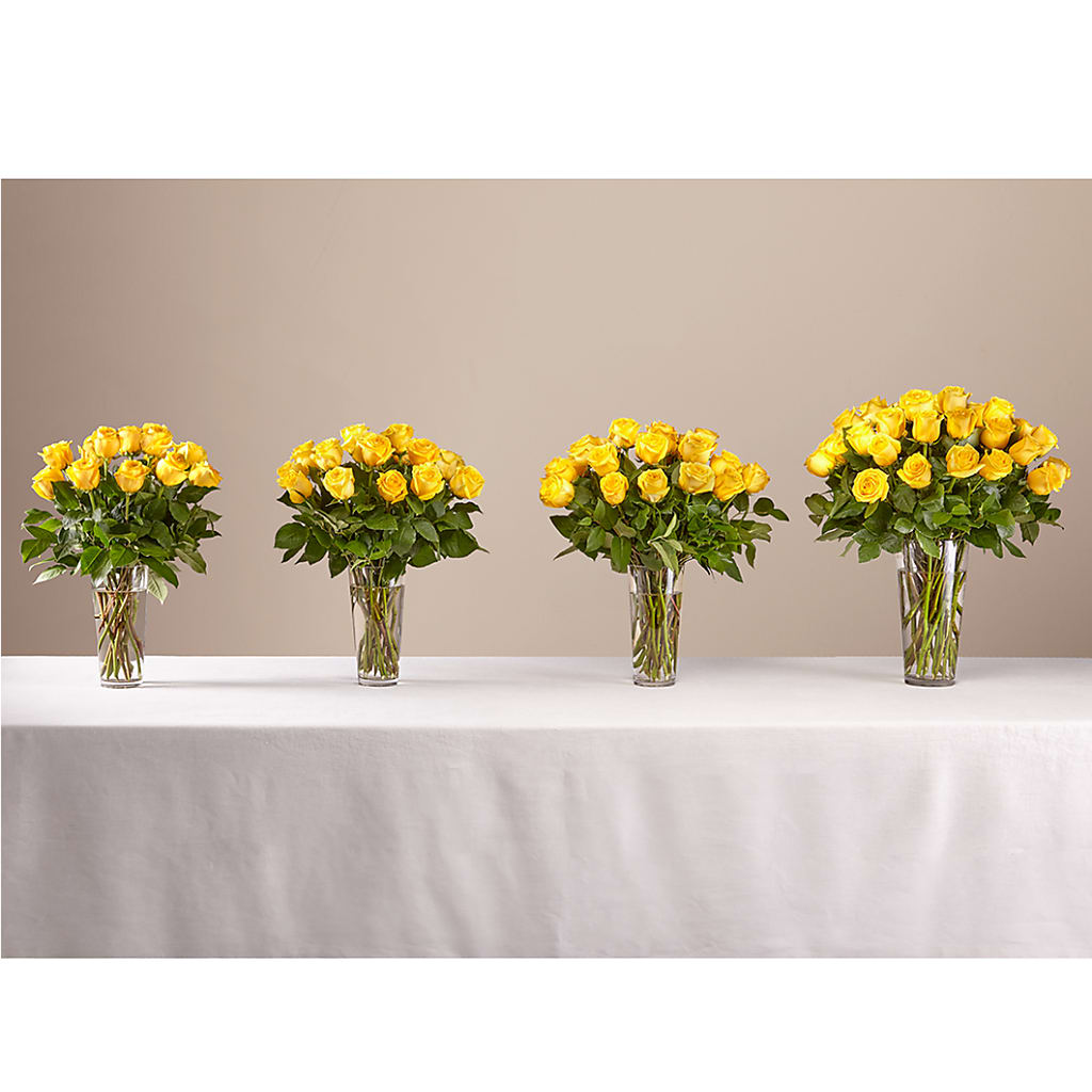 Long Stem Yellow Rose Bouquet – CHARLIE'S FLOWERS & GOURMET BASKETS, Rahway NJ