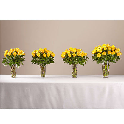 Long Stem Yellow Rose Bouquet – CHARLIE'S FLOWERS & GOURMET BASKETS, Rahway NJ