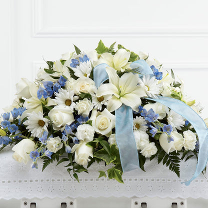 Tender Treasure Casket Spray – CHARLIE'S FLOWERS & GOURMET BASKETS, Rahway NJ