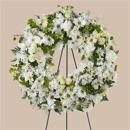 Faithful Wishes Wreath – CHARLIE'S FLOWERS & GOURMET BASKETS, Rahway NJ