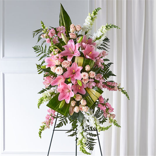 Elegant Embrace Standing Spray – CHARLIE'S FLOWERS & GOURMET BASKETS, Rahway NJ