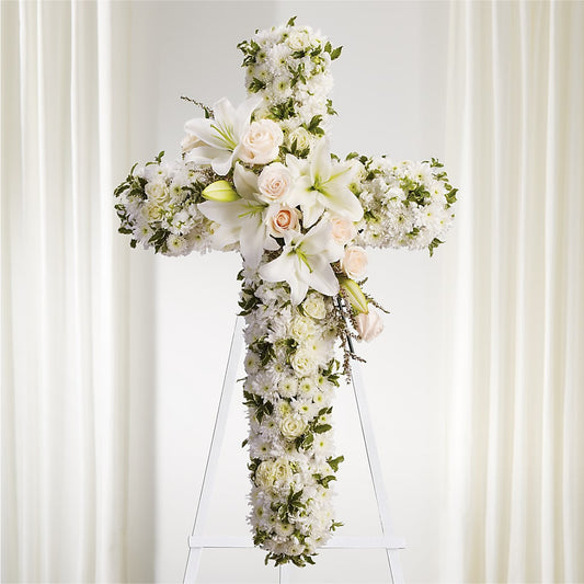 Spiritual Guidance Standing Spray – CHARLIE'S FLOWERS & GOURMET BASKETS, Rahway NJ